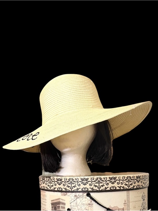 Tart Accessories - TART ‘Beach Hair Don’t Care’ 17” Wide Brim Paper Floppy Hat OS NWT